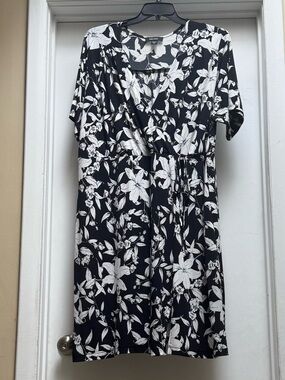 Karen Kane Lily Print Faux Wrap Dress